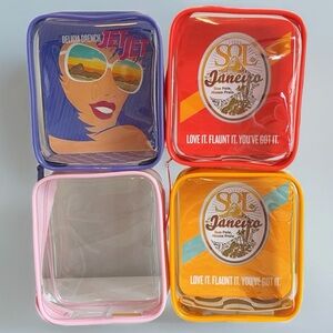 Sol de Janeiro Clear Travel Pouch Cosmetic Bag Set